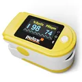 Produktbild: Pulsoximeter Pulox PO-200 Solo in Gelb - Messung von Sauerstoffsättigung (SpO₂), Herzfrequenz (Puls) und Perfusions Index (PI)