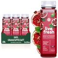 Produktbild: LiveFresh Granatapfelsaft Kaltgepresst¹ – 12x250ml – 100% Granatapfel Direktsaft ohne Zusätze – Nicht erhitzt – In Deutschland hergestellt