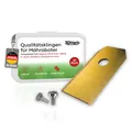 Produktbild: 30 x Klingen Ersatzmesser + Schrauben, Ersatzklingen kompatibel mit Segway Navimow Mähroboter für langen, scharfen Schnitt (30er Set Klingen) - titancarbit beschichtet
