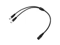 Produktbild: conecto Niedervolt Y-Kabel (DC-Hohlbuchse auf 2X Hohlstecker), 5,5x2,1mm, 40 cm, schwarz