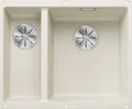 Produktbild: BLANCO SUBLINE 340/160-U | Granitspüle aus SILGRANIT softweiß | Einbauart: Unterbau | Hauptbecken rechts | für 60 cm breite Unterschränke | Ein Ausschnitt und nur einmal montiert | [55,5x46x20,2 cm]