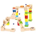 Produktbild: Bino 82071 Baumurmelbahn aus Holz, Spielzeug für Kinder ab 3 Jahre, Kinderspielzeug (Murmelbahn mit vielen Anbauteilen, inklusive Brücken & Tunnel, 40 teilig, buntes Holzspielzeug), Mehrfarbig