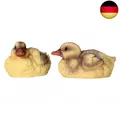 Produktbild: Schwebende Ente Figur aus Kunstharz, 2er Set, 11,5 x 7 x 6cm, Schwarz Gelb,