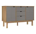 Produktbild: vidaXL Sideboard, Kommode OTTA Braun&Grau 113,5x43x73 cm Massivholz Kiefer