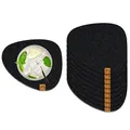 Produktbild: Miqio® Design Filzuntersetzer Stone | 10er-Set | 13 x 11 cm | Nachhaltige Oekotex Glasuntersetzer aus Filz | 10 Untersetzer für Getränke, Gläser, Kerzen, Tassen, Bar | Tischdeko | Schwarz
