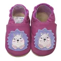 Produktbild: HOBEA-Germany Krabbelschuhe für Jungs und Mädchen in verschiedenen Designs, Modell Schuhe:Igel lila, Schuhgröße:24/25