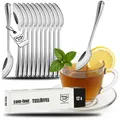Produktbild: 12x Teelöffel aus Edelstahl - stilvolles Tafelbesteck im schlichten Design -