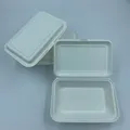 Produktbild: 200 Bio Take Away Box 250x162x63 mm aus Zuckerrohr | nachhaltige to Go Lunchbox