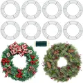 Produktbild: 8Pcs Adventskranz Draht Kranz Ringe 14 Zoll Draht Kranz Rahmen mit 35m Befest...