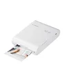 Produktbild: Canon SELPHY SQUARE QX10 Mini Fotodrucker mobil tragbar unterwegs (quadratischer Druck 6,8 x 6,8cm mit Kleberückseite, eingebauter Akku, WLAN, Canon App, Thermosublimation) weiß [+ 3er Druck-Set]