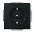 Produktbild: Busch-Jaeger 20 EUC-885 Schutzkontakt-Steckdose, mit Befestigungskrallen, schwarz matt, Plattform 63