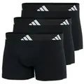 Produktbild: adidas Sportswear Trunk Active Flex Cotton (3er Pack) elastischer Logo-Bund, ohne Eingriff, Single Jersey-Qualität schwarz M