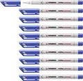 Produktbild: STABILO - Folienstift - OHPen universal - wasserlöslich superfein - 10er Pack - blau