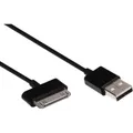 Produktbild: Velleman APPLE KABEL - 30-POLIG (STECKER) AUF USB 2.0 A (STECKER) - SCHWARZ - 1 m (1 m, USB 2.0) (PCMP66BN)