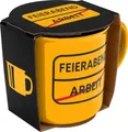 Produktbild: Tasse Lieblings-Becher Kaffeetasse Emaille-Optik Sheepworld Feierabend 48947