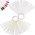 Produktbild: 100Pcs Nail Art Tips Sticks Fächerförmige Nagelfarbe Anzeigetafel Nagelmuster...