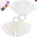 Produktbild: 100Pcs Nail Art Tips Sticks Fächerförmige Nagelfarbe Anzeigetafel Nagelmuster S