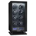 Produktbild: Klarstein Uhrenbeweger für 8 Automatikuhren, mit Acryl-Tür und Fingerabdruck-Schloss, weiße LEDs, 5 TPD Einstellungen, automatischer Watch Winder