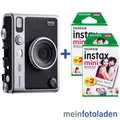 Produktbild: Fuji Instax Mini EVO in schwarz Hybrid Sofortbildkamera Kamera Set mit 4 Filmen