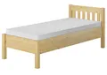Produktbild: Hohes Holzbett 100x200 breites Seniorenbett Einzelbett Zubehör wählbar V-60.55-10Federholzrahmen und Matratze inkl.