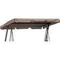 Produktbild: Quick-star - Ersatzdach Gartenschaukel Universal 145x200 Cm Hollywoodschaukel 3 Sitzer Taupe Uv 50 Ersatz Bezug Sonnendach Schaukel Dach
