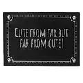 Produktbild: Pechkeks Misfortune Cookies Doormat ''Cute from far'', 70 x 50 cm, Black