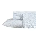Produktbild: Laura Ashley Bettwäsche-Set für Kingsize-Bett, atmungsaktive Perkal-Baumwolle, Fadenzahl 200, Florale Heimdekoration (Viktoria-Blau, King-Size)
