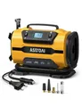 Produktbild: AstroAI Kompressor Auto 12V DC/230V AC Duale Stromquellen, 10,3 bar, Luftmatratzenaufpumpen Max. 350 L/min, Reifenaufpumpen Max. 25 L/min, Multifunktional für Fahrrad,Auto,Schlauchboote,Luftmatratze