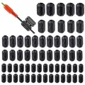 Produktbild: HUAREW 5 Werte 60 Pcs Schwarz Clip-on Ferrit Ring Kern RFI EMI Rauschunterdrücker Kabel Clip für 3mm 5mm 7mm 9mm 13mm Durchmesser Kabel