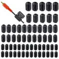 Produktbild: 5 Werte 60 Pcs Schwarz Clipon Ferrit Ring Kern RFI EMI Rauschunterdrücker Kab...