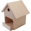 Produktbild: Pebaro 466 Holzbauset Bastelset Vogelhaus inkl. 9 unbehandelten Birkenholzp ...