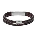 Produktbild: Fossil Armband Für Männer Casual Texture, Innenlänge 175mm~190mm Schwarzes Lederarmband, JF02934040