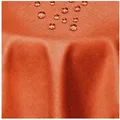 Produktbild: DecoHomeTextil Heimtextilmanufaktur Tischdecke Leinen Optik Tischdecke Tischtuch Abwaschbar Wasserabweisend orange Rund 160 cm