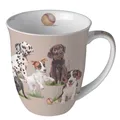 Produktbild: Becher Ø 10cm Höhe 10,5 cm Hunde Welpen Rassen Mug 0.4 L Playing puppies