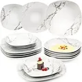 Produktbild: Sänger Tafelservice, Weiß, Keramik, 18-teilig, 25x2.5x25 cm, kratzfest, Essen & Trinken, Geschirr, Geschirr-Sets, Tafelservice