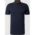 Produktbild: BOSS Orange Slim Fit Poloshirt mit kurzer Knopfleiste in Marine, Größe XXL