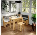 Produktbild: Vicco Sitzgruppe Roman, Goldkraft Eiche/Anthrazit, 136.6 x 60 cm mit Tisch, (Set, 5-tlg., 5-er Set), bequeme Polsterung