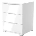 Produktbild: Vicco Nachttisch Florenz, weiß, mit 3 Schubladen, (B/H/T) 60,5 x 46,2 x 42cm