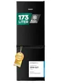 Produktbild: Heinrich´s Kühlgefrierkombination 173L Gesamtvolumen, 121L Kühlvolumen 52L Gefriervolumen,LED Beleuchtung,Türanschlag wechselbar, leise 40dB, große Tiefkühlboxen, 7Temperaturstufen, schwarz