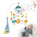 Produktbild: Baby Mobile Musik für Babybett Krippe mit LED Licht Spieluhr Einschlafhilfe NEU