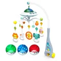 Produktbild: Mobile Babybett Krippe Kinderbett Geschenk Baby Spielzeug mit Musik & Projektion