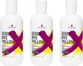 Produktbild: 3x 300ml Schwarzkopf Good Bye Yellow Shampoo 300ml Anti Gelbstich  Shampoo