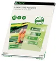 Produktbild: Leitz Heißlaminierfolien A3 80 mic, Hochwertige Laminierfolien im 100er Pack, mit abgerundeten Ecken, transparent, glänzend, ideal für Plakate und Zeichnungen, 33819