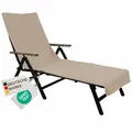 Produktbild: NYVI Frottee Schonbezug für Gartenliege NYVISpa 75x200 cm Beige - Hygiene Liegestuhlauflage für Sonnenliegen Strandliegen - Handtuch Bezug - Oeko-TEX 100