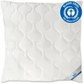 Produktbild: Beco Kopfkissen EcoWell, Natur, Textil, Füllung: Polyester,Faserbällchen, Hohlfaser, 80x80 cm, Blauer Engel, für Hausstauballergiker geeignet, temperaturausgleichend, feuchtigkeitsregulierend, formstabil, pflegeleicht, perfekte Stützfunktion, alle Schlafpositionen atmungsaktiv, hygienisch, stützt Kopf, Nacken und Wirbelsäule, Tasche, Schlaftextilien, Kopfkissen & Nackenkissen, Kopfkissen