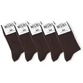 Produktbild: Mat & Vic's Socken Herren, feine Strümpfe aus Cotton Baumwolle gekämmt, Herrensocken für Freizeit, für Business Männer Damen, braun Coffee Bean, Größe 35-38, 5 Paar