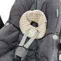 Produktbild: BAMBINIWELT Kopfstütze KOPFPOLSTER Kopfkissen für Babyschale kompatibel mit Maxi-Cosi Pebble und Pebble Plus (Minky beige)