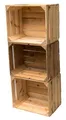 Produktbild: Teramico Holzkisten im Set Angebot: Originale Vintage Obstkisten zum Möbelbau od. als Dekoration, sehr stabile Apfelkisten, geprüft und gereinigt 50x40x30 cm (3er Set)