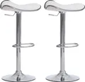 Produktbild: CLP 2er Set Barhocker Shanghai drehbar und höhenverstellbar,weiß