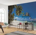 Produktbild: 368x254cm Riesiges Wandbild Tapete Palmen Strand Teenager Zimmer Dekor Kunst